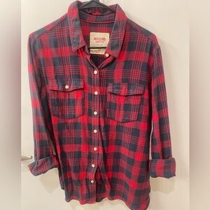 Mossimo Supply Co. Red and Navy Plaid Shirt